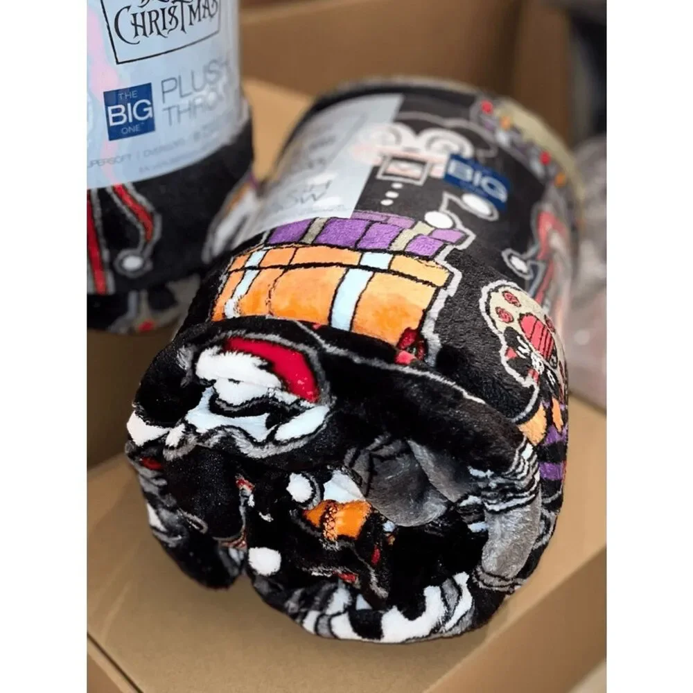 NEW The Big One Plush Blanket OS 5’ x 6’ Tim Burtons Nightmare Before Christmas